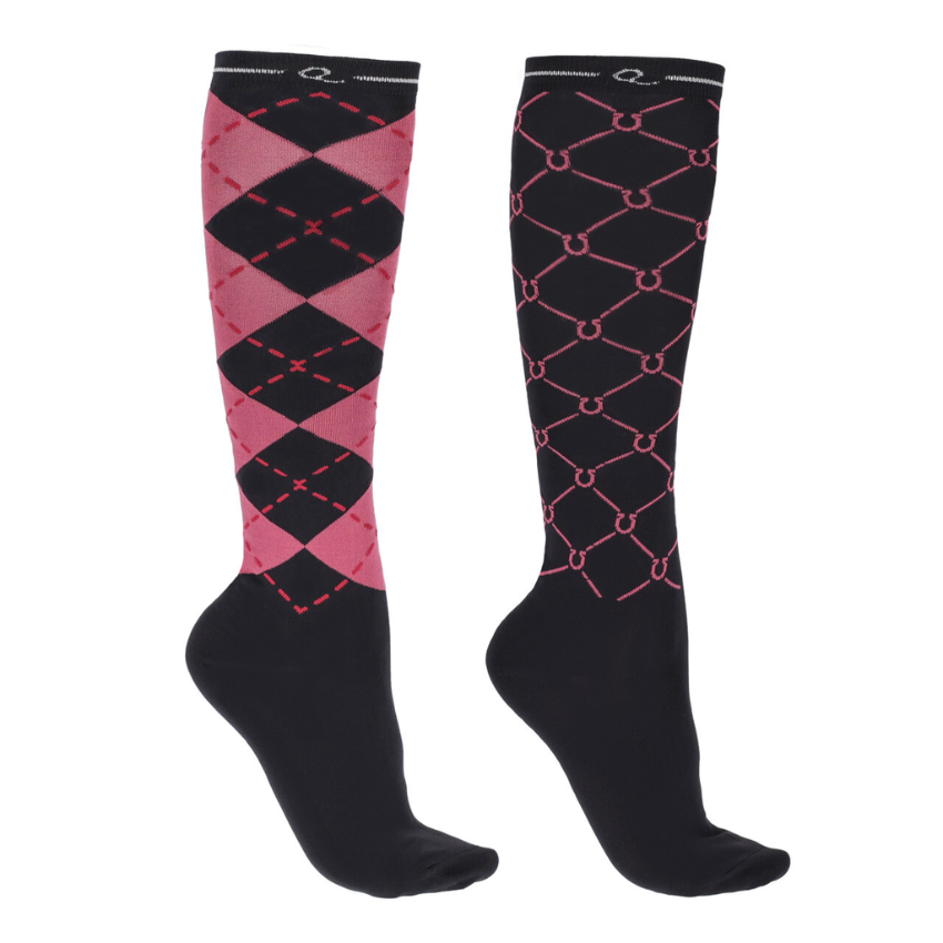 QHP CLASSIC STOCKINGS 2-PACK HOT PINK – Riders Saddlery